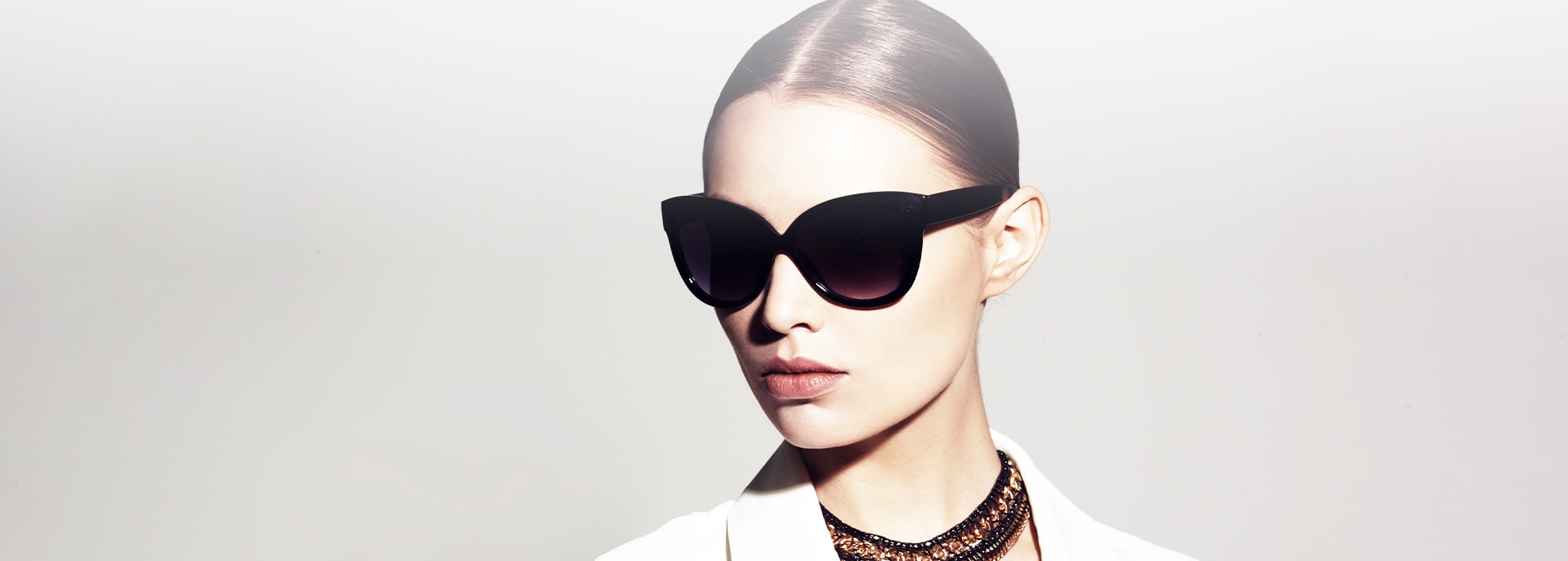 woman wearing sunglasses with prescription lens